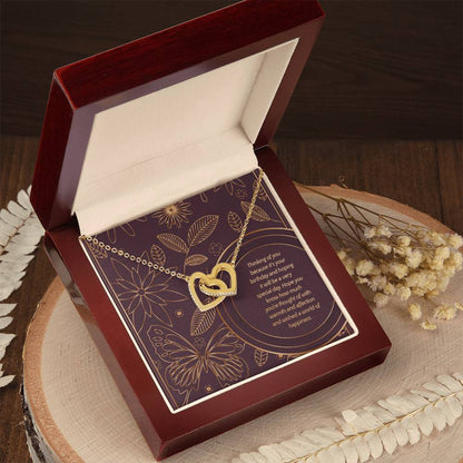 Birthday Edition Wishing You A World Of Happiness Mom! - Interlocking Hearts Necklace