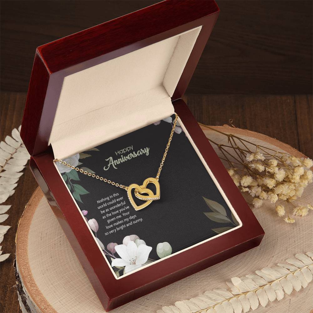 Anniversary Edition Wonderful Love You'Ve Given - Interlocking Hearts Necklace