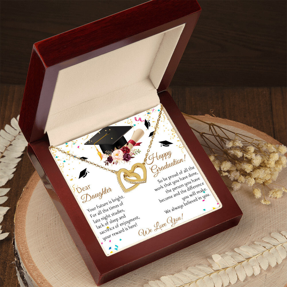 Class Of 2021 - Limited Edition Graduation Necklace - Gdt12 Interlocking Hearts Necklace