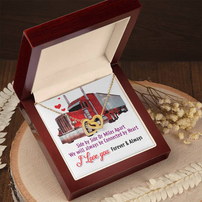 Trucker'S Wife-Interlocking Heart Necklace Interlocking Hearts Necklace