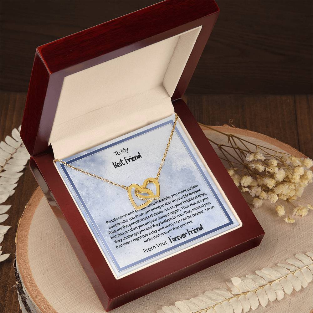 Best Friend - Celebrate Necklace Interlocking Hearts Necklace
