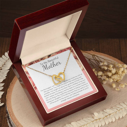 A Beautiful Gift For My Beatiful Mother Interlocking Hearts Necklace
