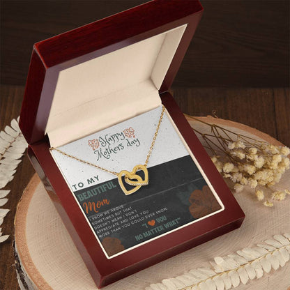 For Your Beautiful Mom On This Mother'S Day Interlocking Hearts Necklace