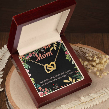 Funny Mom Necklace Interlocking Hearts Necklace