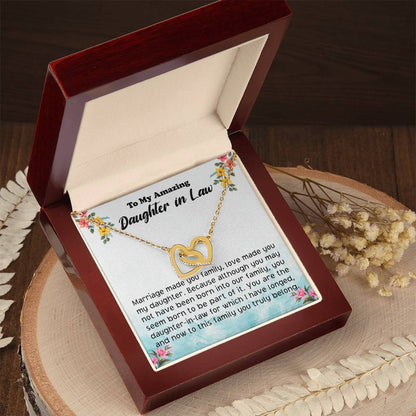 Daughter In Law Gift From Mother In Law To Bride Wedding Gift For Daughter-In-Law On Wedding Day Gift For Bride Interlocking Hearts Necklace