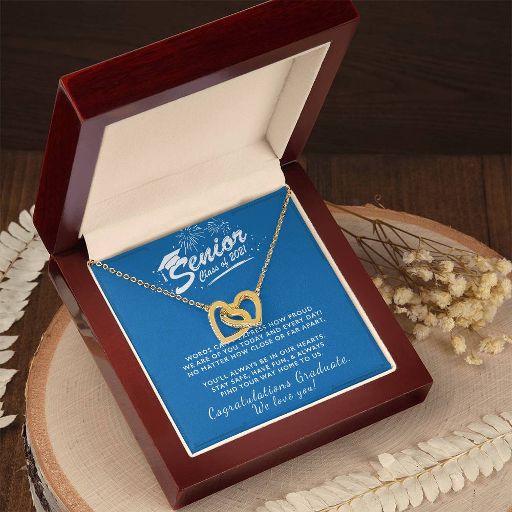 Forever Heart Senior Interlocking Hearts Necklace