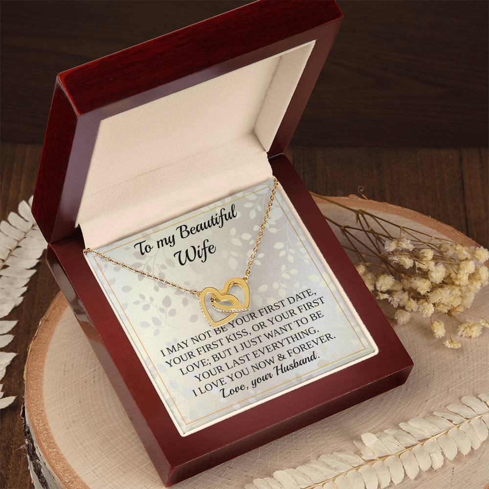 To My Wife -Love Necklace - Gift Interlocking Hearts Necklace