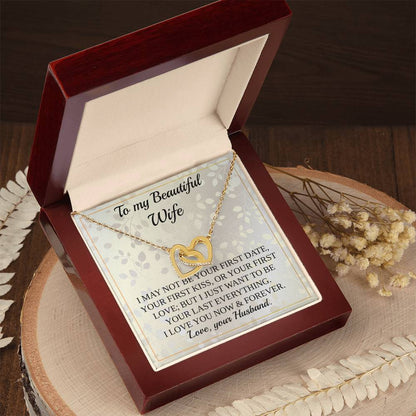 To My Wife -Love Necklace - Gift Interlocking Hearts Necklace