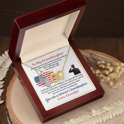 Veteran'S Granddaughter - Interlocking Heart Necklace Interlocking Hearts Necklace