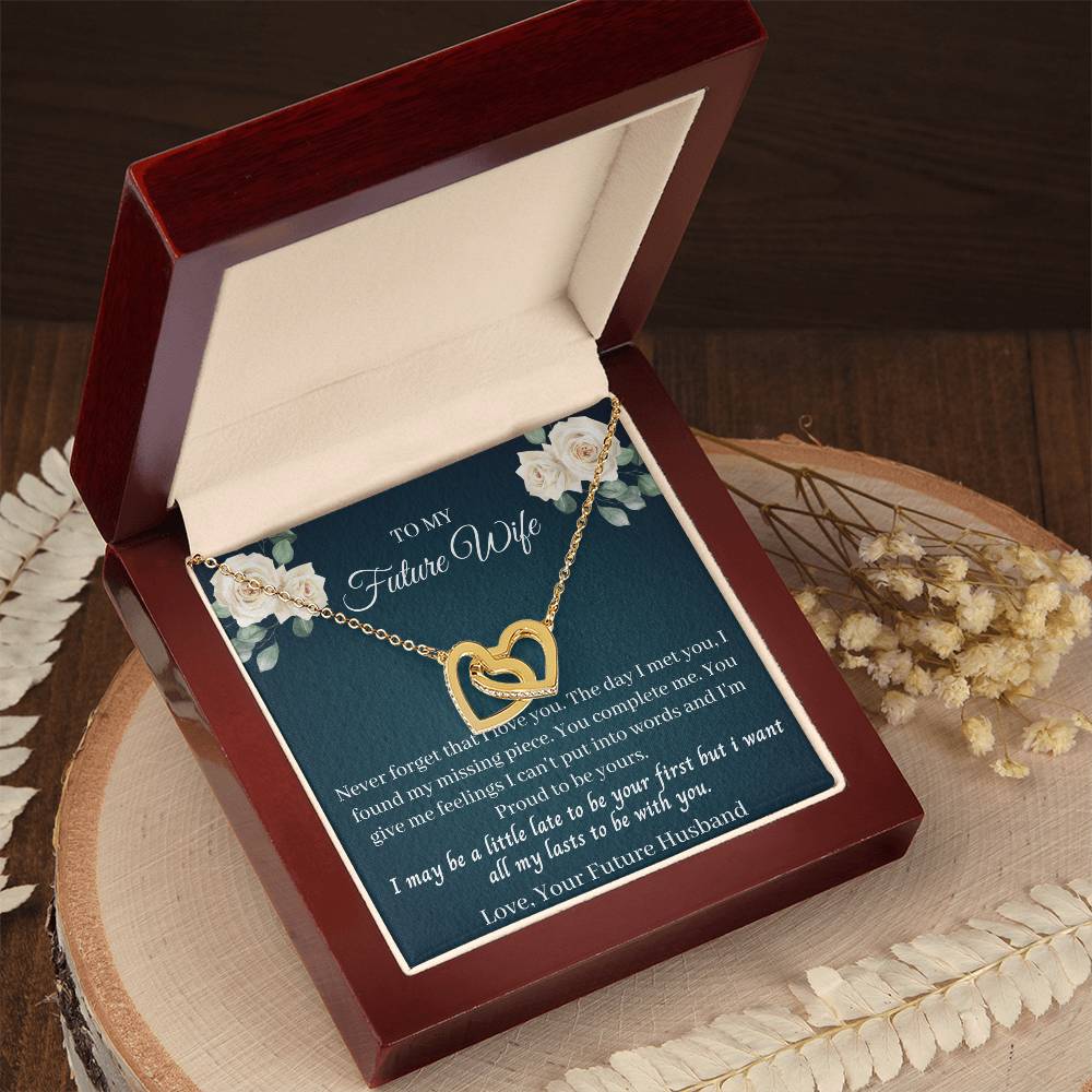 Gift For Future Wife Interlocking Hearts Necklace
