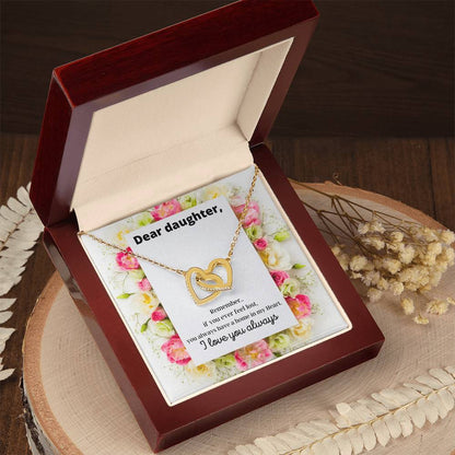 Dear Daughter Interlocking Hearts Necklace
