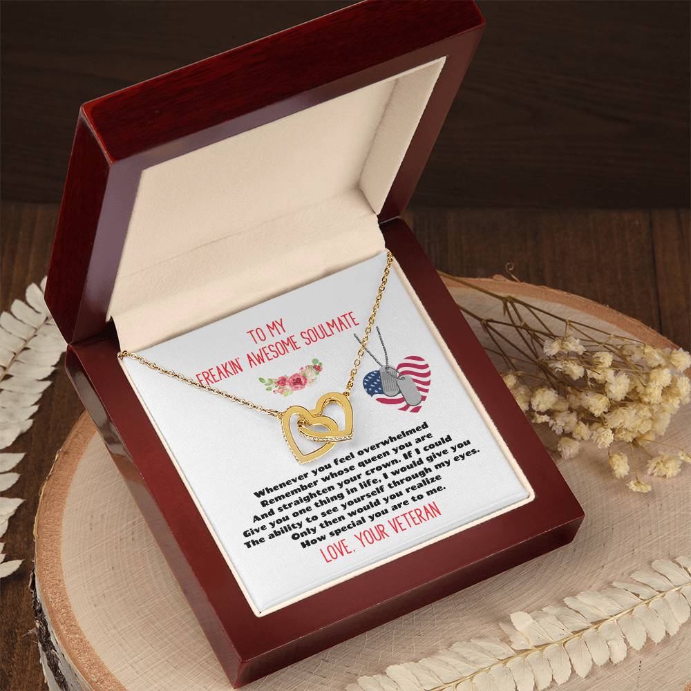 Veteran'S Wife - Interlocking Heart Necklace Interlocking Hearts Necklace