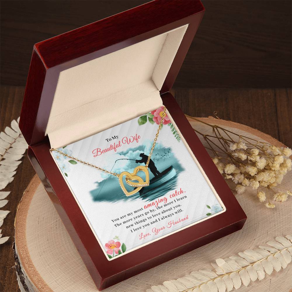 Gift For Fisherman'S Wife Interlocking Hearts Necklace