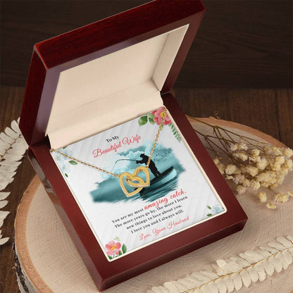 Gift For Fisherman'S Wife Interlocking Hearts Necklace