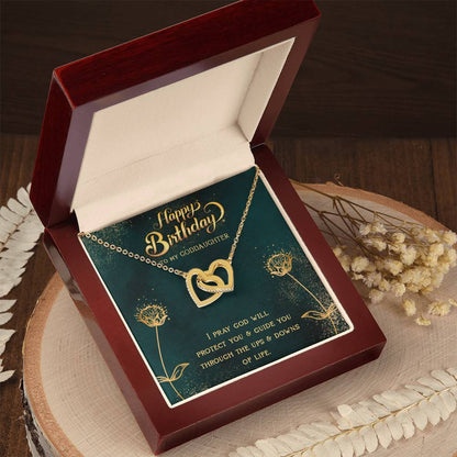 Birthday Gift For Goddaughter- Interlock Heart Necklace Interlocking Hearts Necklace