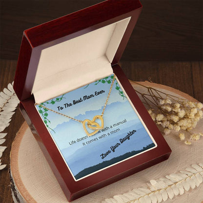 Comes With A Mom Two Hearts Necklace Interlocking Hearts Necklace