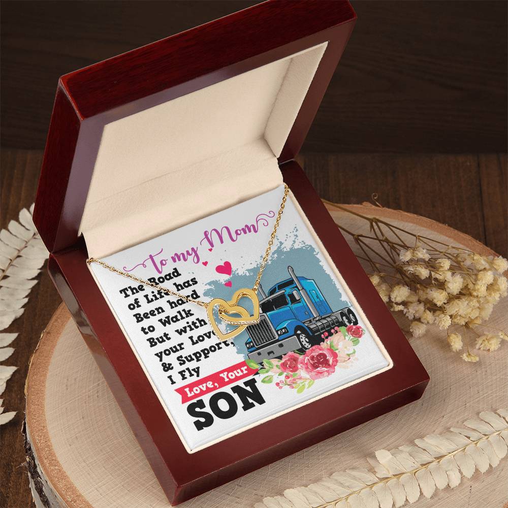 Trucker'S Mom - Interlocking Heart Necklace Interlocking Hearts Necklace