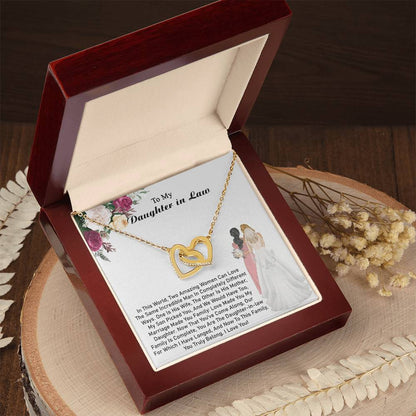 Daughter-In-Law Gift Daughter - Necklace Interlocking Hearts Necklace