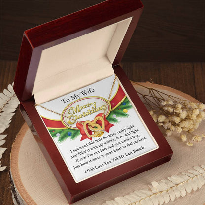 To My Wife Interlocking Hearts Necklace