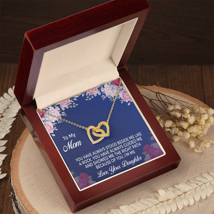 Daughter Mom Gift Mother'S Day Interlocking Hearts Necklace