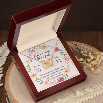 Friends Interlocking Hearts Necklace Message Card