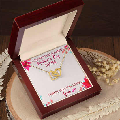 Best Gift For Mom Interlocking Hearts Necklace