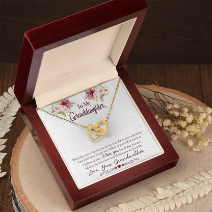 Collection Granddaughter - I Will Always Have Your Back - Interlocking Hearts Necklace