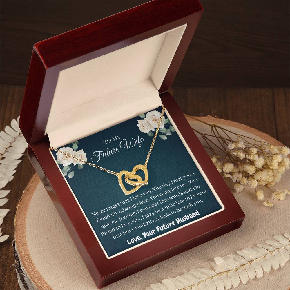 Gift For Future Wife Interlocking Hearts Necklace