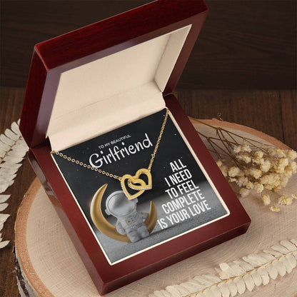 All I Need Is Your Love -Two Hearts Necklace Interlocking Hearts Necklace