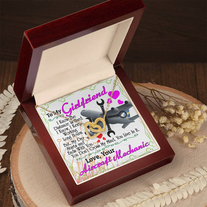 Aircraft Mechanic'S Girlfriend - Interlocking Heart Necklace Interlocking Hearts Necklace