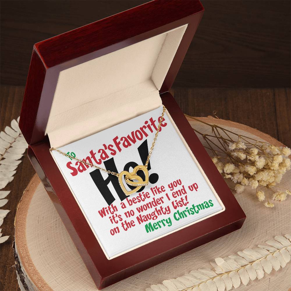 Favorite Ho Bestie Interlocking Hearts Necklace