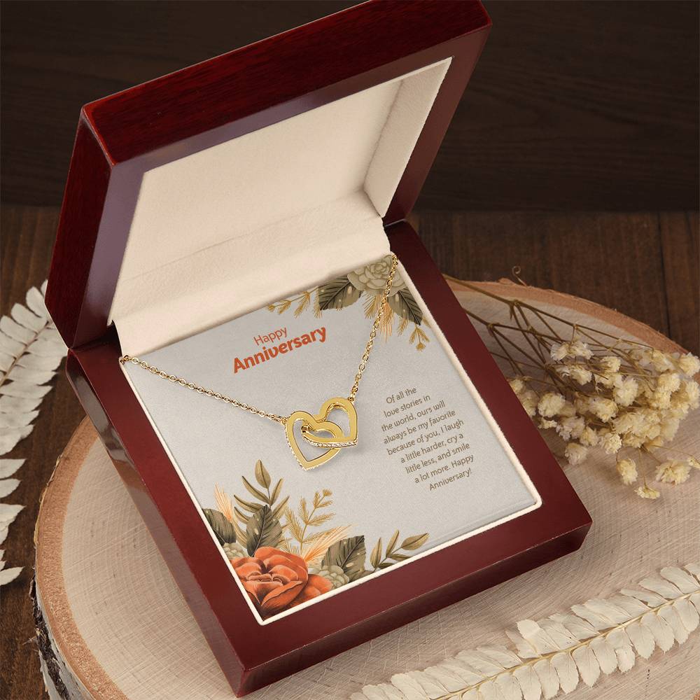 Anniversary Edition My Favorite Love Story - Interlocking Hearts Necklace