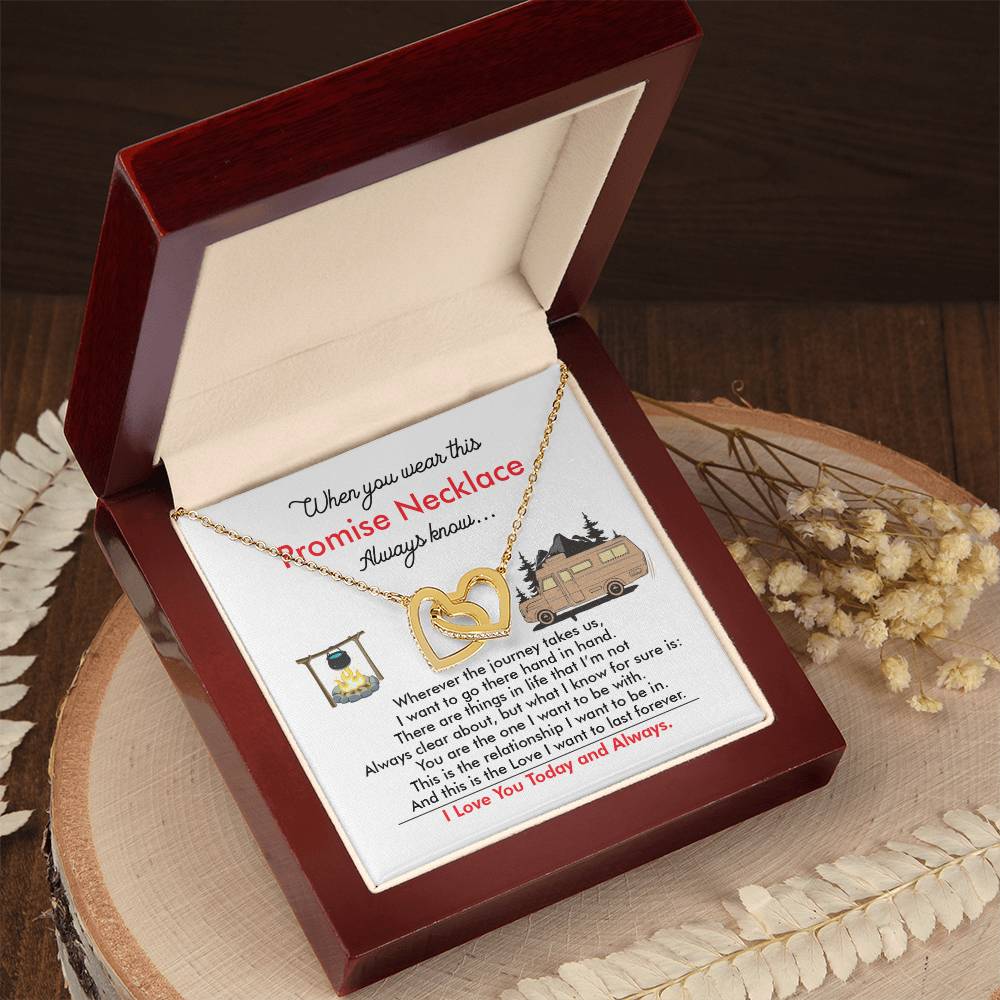 Camping Girl - Interlocking Heart Necklace Interlocking Hearts Necklace