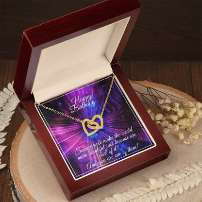 Two Hearts Necklace Interlocking Hearts Necklace