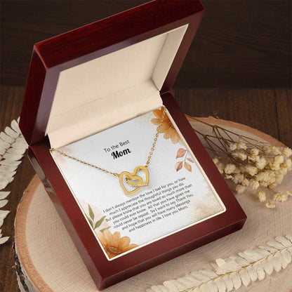 To The Best Mom Special Message Card For Mom Custom Forever Necklace Gift Mom Necklace Gift Ss124 Interlocking Hearts Necklace