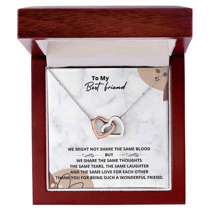 Wonderful Friend Necklace Interlocking Hearts Necklace