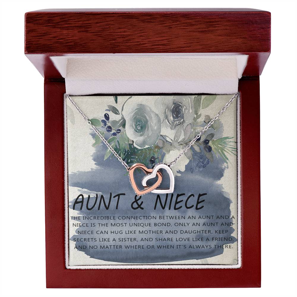 Aunt-Niece Necklace Aunt Niece Gifts For Aunt Niece Personalized Necklace Interlocking Hearts Necklace