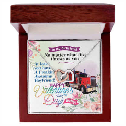 Trucker'S Girlfriend - Interlocking Heart Necklace Interlocking Hearts Necklace