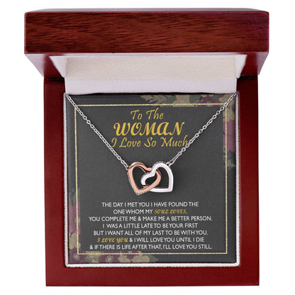 To The Woman I Love - Interlocking Hearts - Interlocking Hearts Necklace