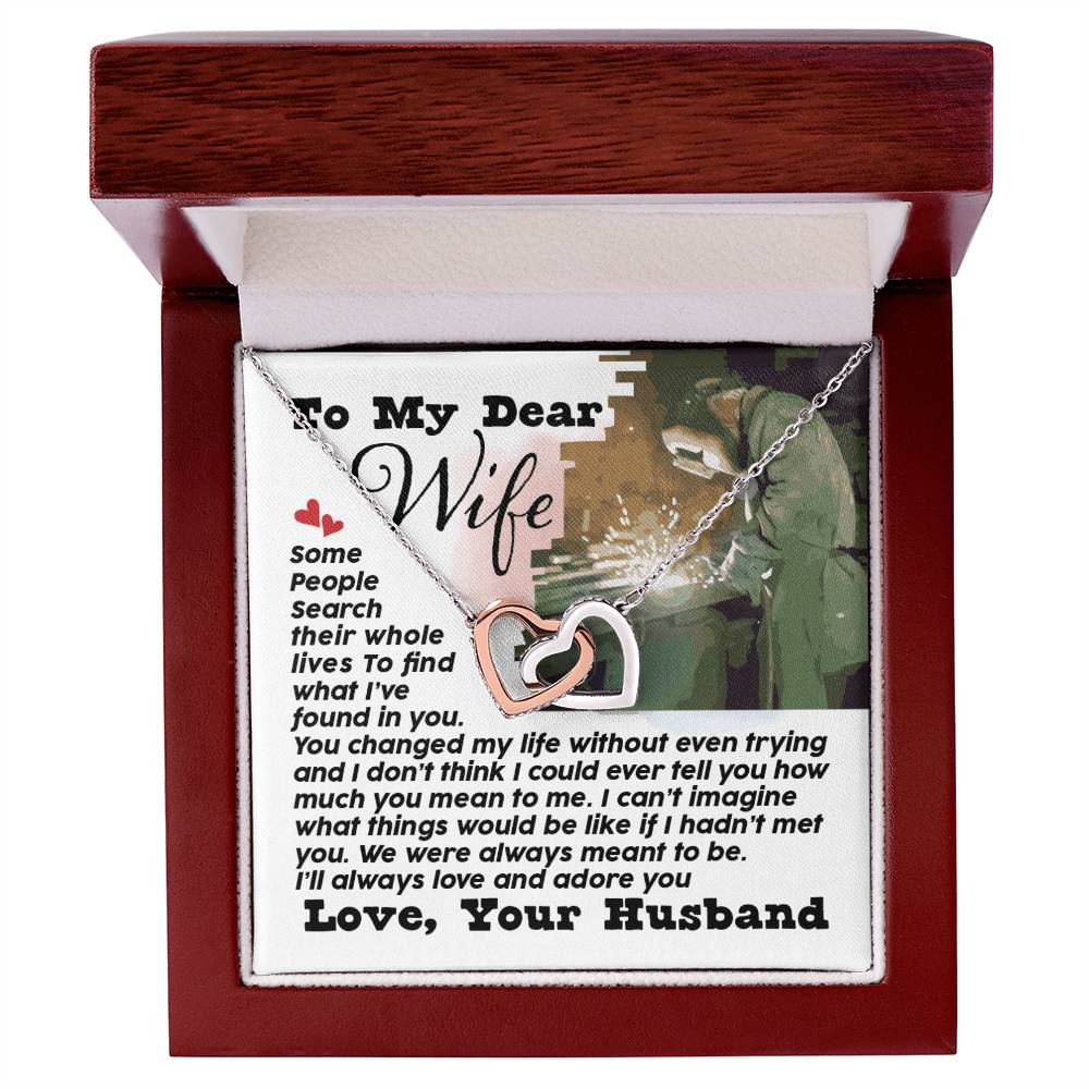 Welder'S Wife - Interlocking Heart Necklace Interlocking Hearts Necklace