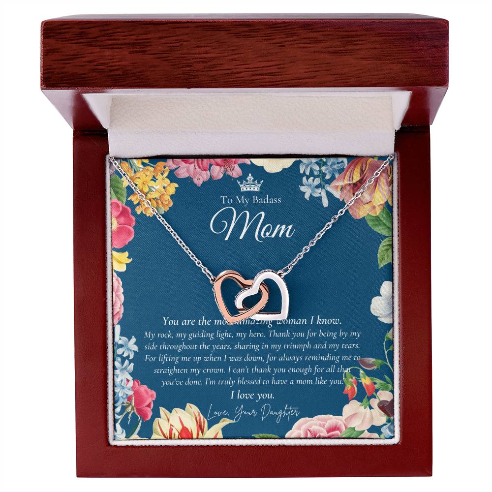 Daughter Gift To My Daughter Necklace From Mom To My Daughter Necklace Gift For Daughter From Mom Daughter’S Birthday Gift Interlocking Hearts Necklace