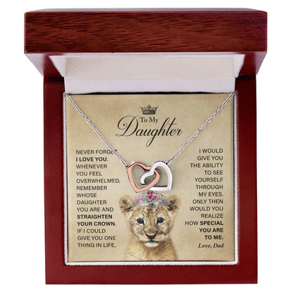 Daughter - How Special You Are To Me- Necklace Interlocking Hearts Necklace