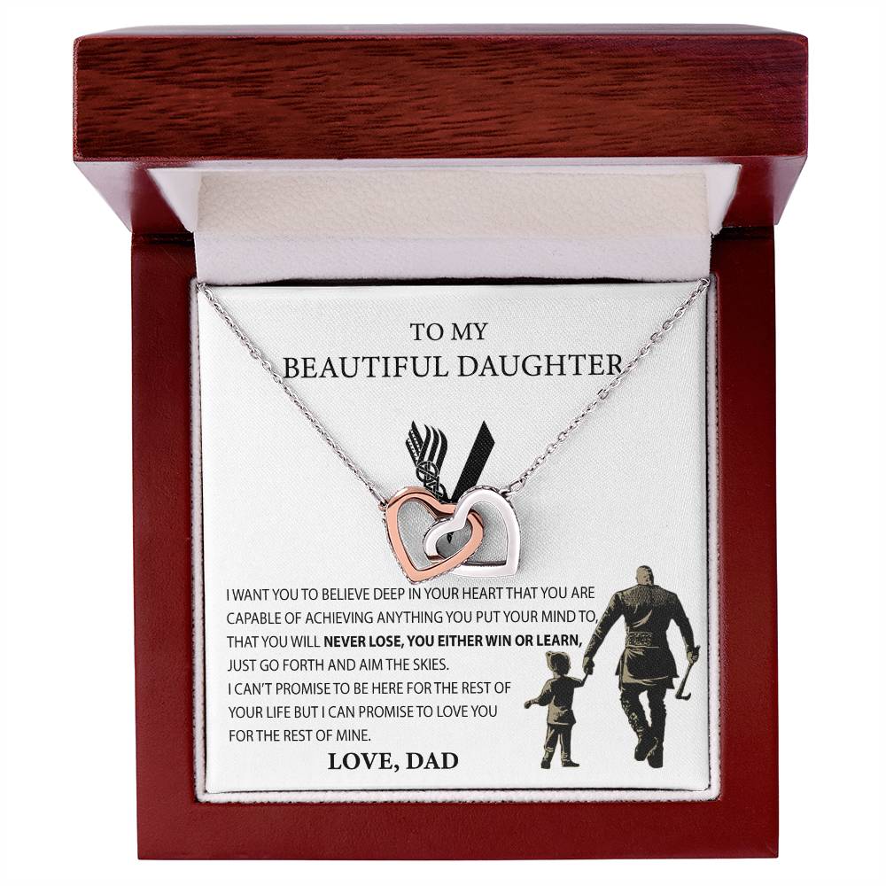Best Gift For Daughter From Dad Necklace Gift For Daughter From Dad Viking Style Interlocking Heart Necklace For Daughter Interlocking Hearts Necklace