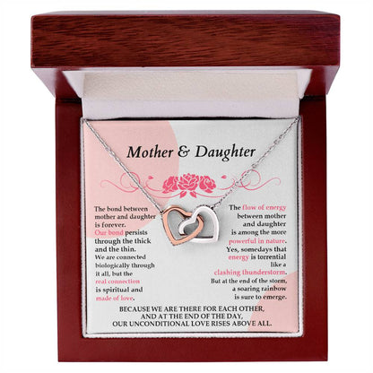 Gift For Mom - We Are Connected - Interlocking Interlocking Hearts Necklace