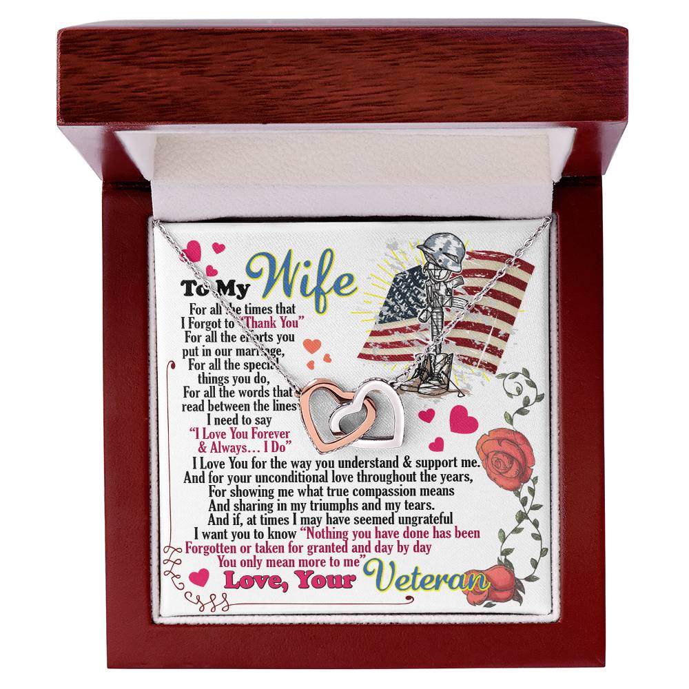 Veteran'S Wife - Interlocking Heart Necklace Interlocking Hearts Necklace