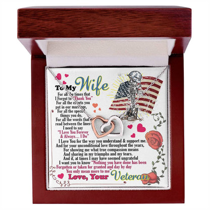 Veteran'S Wife - Interlocking Heart Necklace Interlocking Hearts Necklace