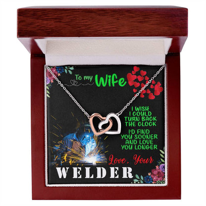 Welder'S Wife Interlocking Heart Necklace Interlocking Hearts Necklace