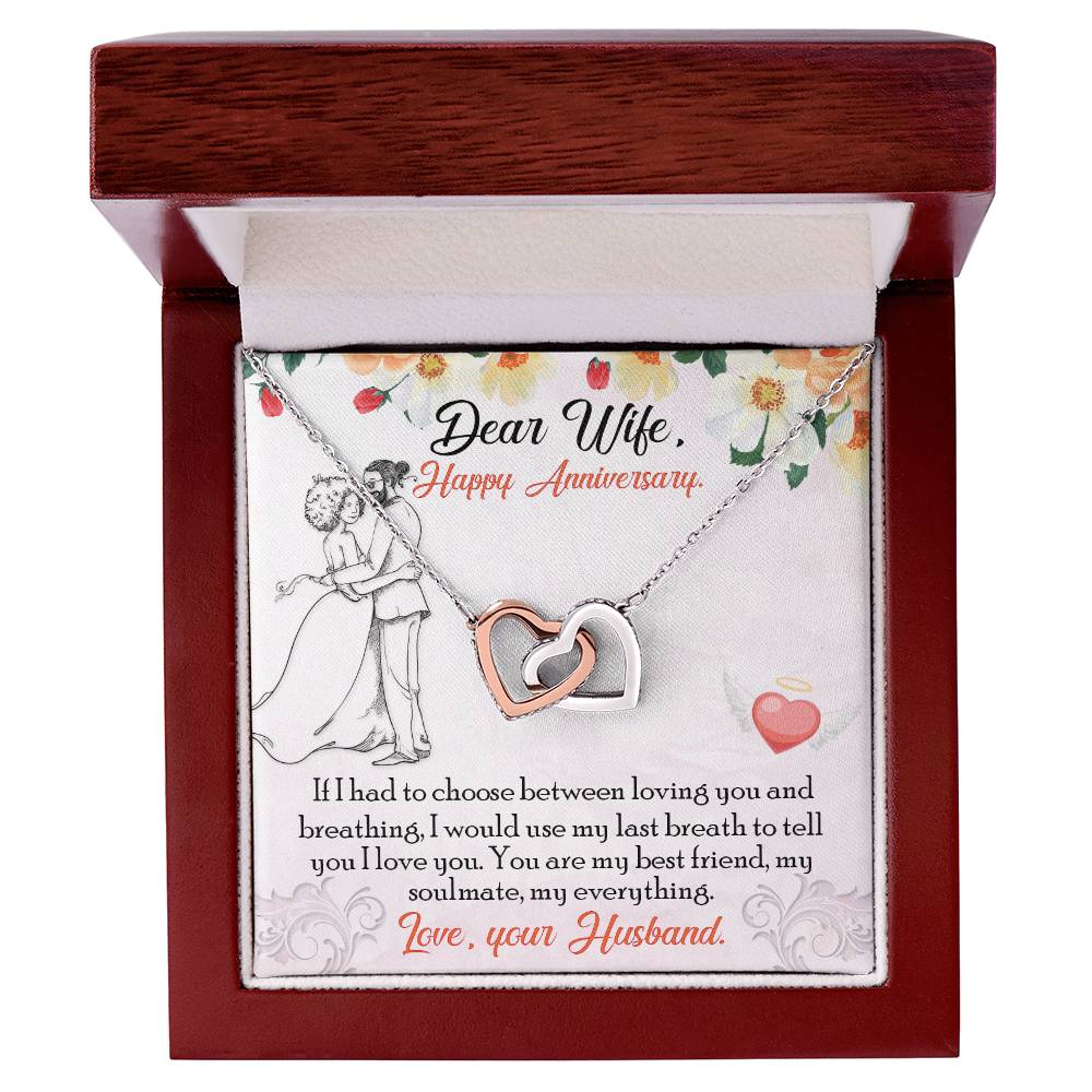Best Romantic Anniversary Gift For Wife Interlocking Hearts Necklace