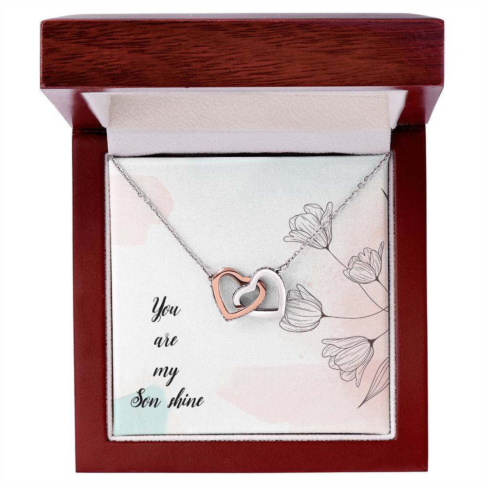 You Are My Son Shine - Interlocking Heart Necklace Interlocking Hearts Necklace