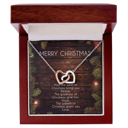 Everlasting Love Necklace Gift For Girlfriend Anniversary Gift For Wife Christmas Girlfriend Necklace Gf Gift From Boyfriend Interlocking Hearts Necklace